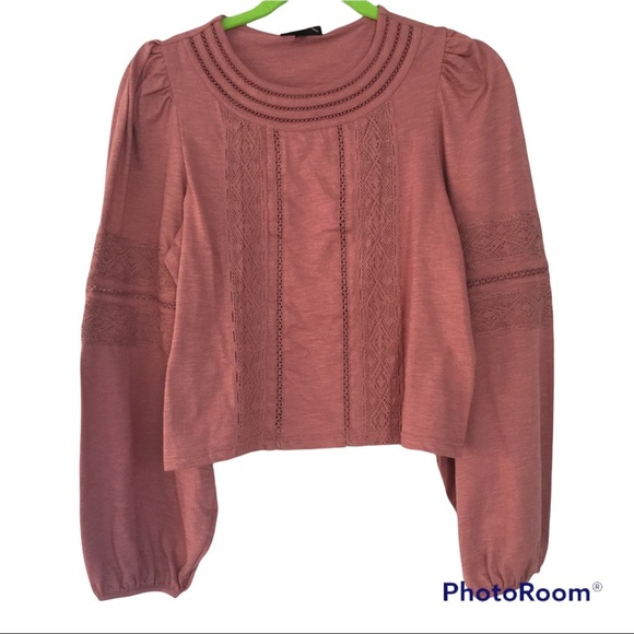 Topshop Puffy Sleeve Top - Picture 3 of 6